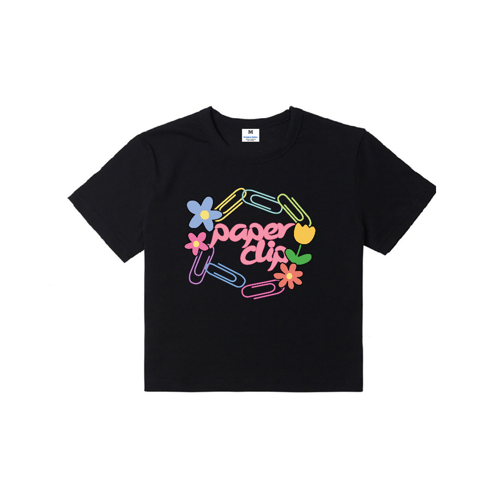 Áo croptop nữ CR094 Miucho basic tee tay lỡ dành cho nam nữ in graphic