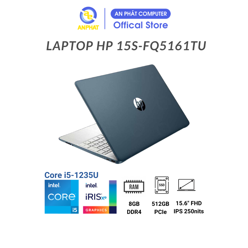 [Mã ELHP3TR giảm 12% đơn 500K] Laptop HP 15s-fq5161TU (Core™ i5-1235U | 15.6 inch FHD)