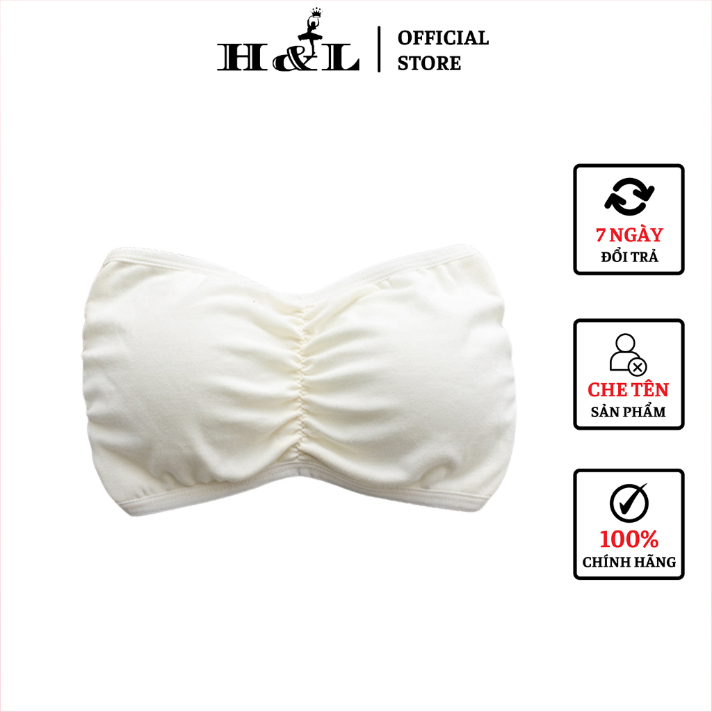 Áo bra nữ cotton không dây nhún tạo khe, mút mỏng có thể tháo rời lưng dây quyến rũ HLBOUTIQUE B720