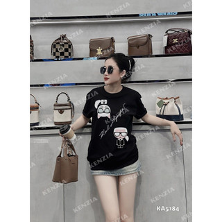 Áo Thun Nữ siêu cấp Form chuẩn Kenzia Lady- Áo Phông Cổ Tròn Tay Ngắn  Basic Cotton 100%  - KA5184