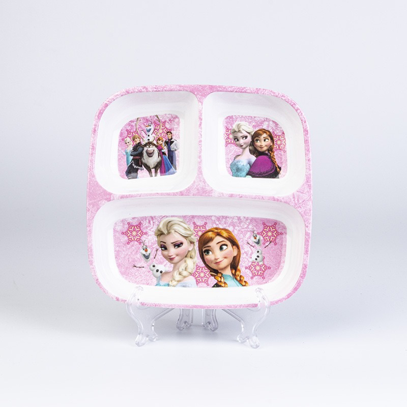 Bộ Bát Đĩa Khay Ăn Dặm Cho Bé Hình Elsa chống sốc.