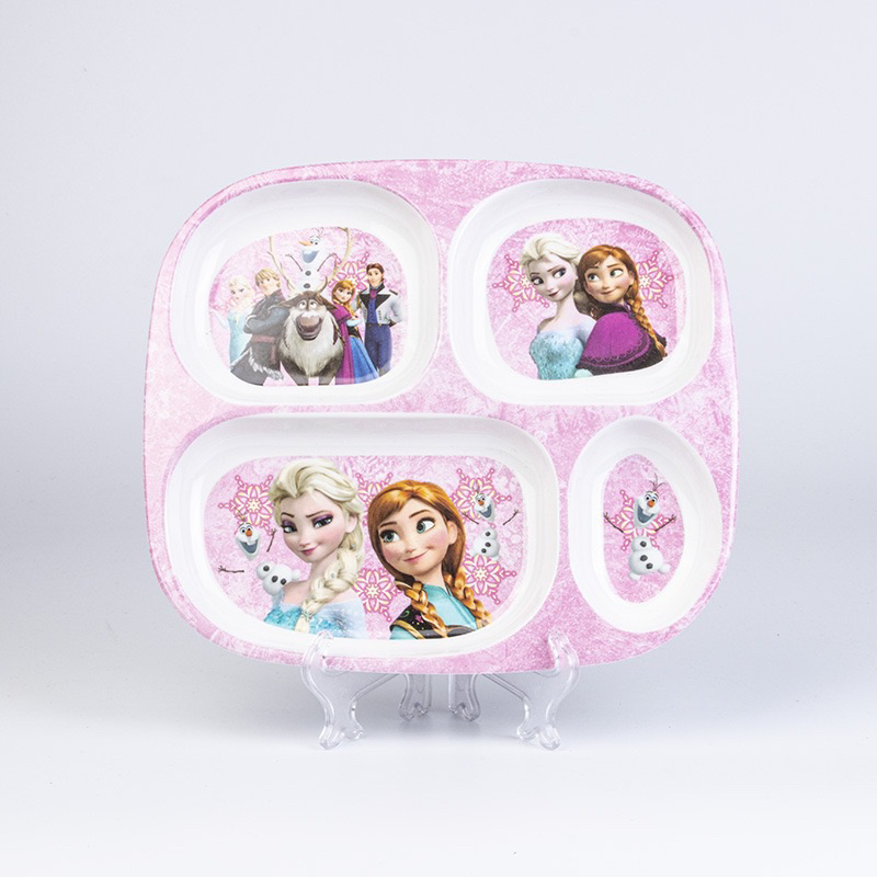 Bộ Bát Đĩa Khay Ăn Dặm Cho Bé Hình Elsa chống sốc.