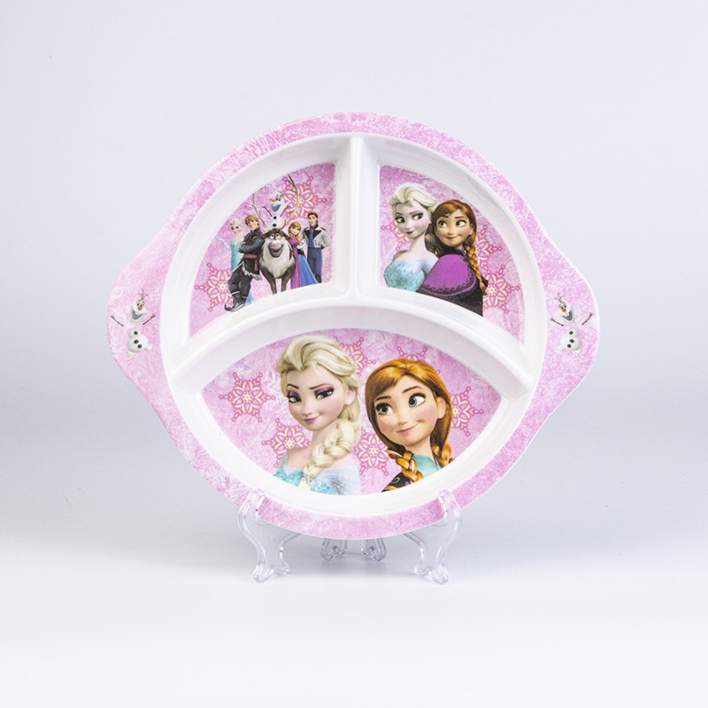 Bộ Bát Đĩa Khay Ăn Dặm Cho Bé Hình Elsa chống sốc.