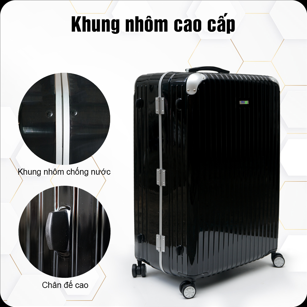 Vali lớn size 30inch TRIP A93 hàng khung nhôm nắp gập bảo hành 5 năm