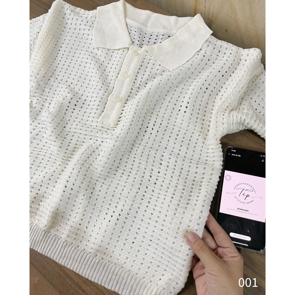 Áo Polo Len Lưới Nữ Hàng Quảng Châu Cao Cấp Hari GenZ 002 p6k6