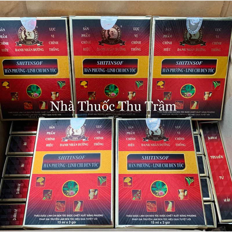 Dầu Gội Thảo Dược Đen Tóc SHITINSOF – HÁN PHƯƠNG LINH CHI ĐEN TÓC (HỘP 3 GÓI)