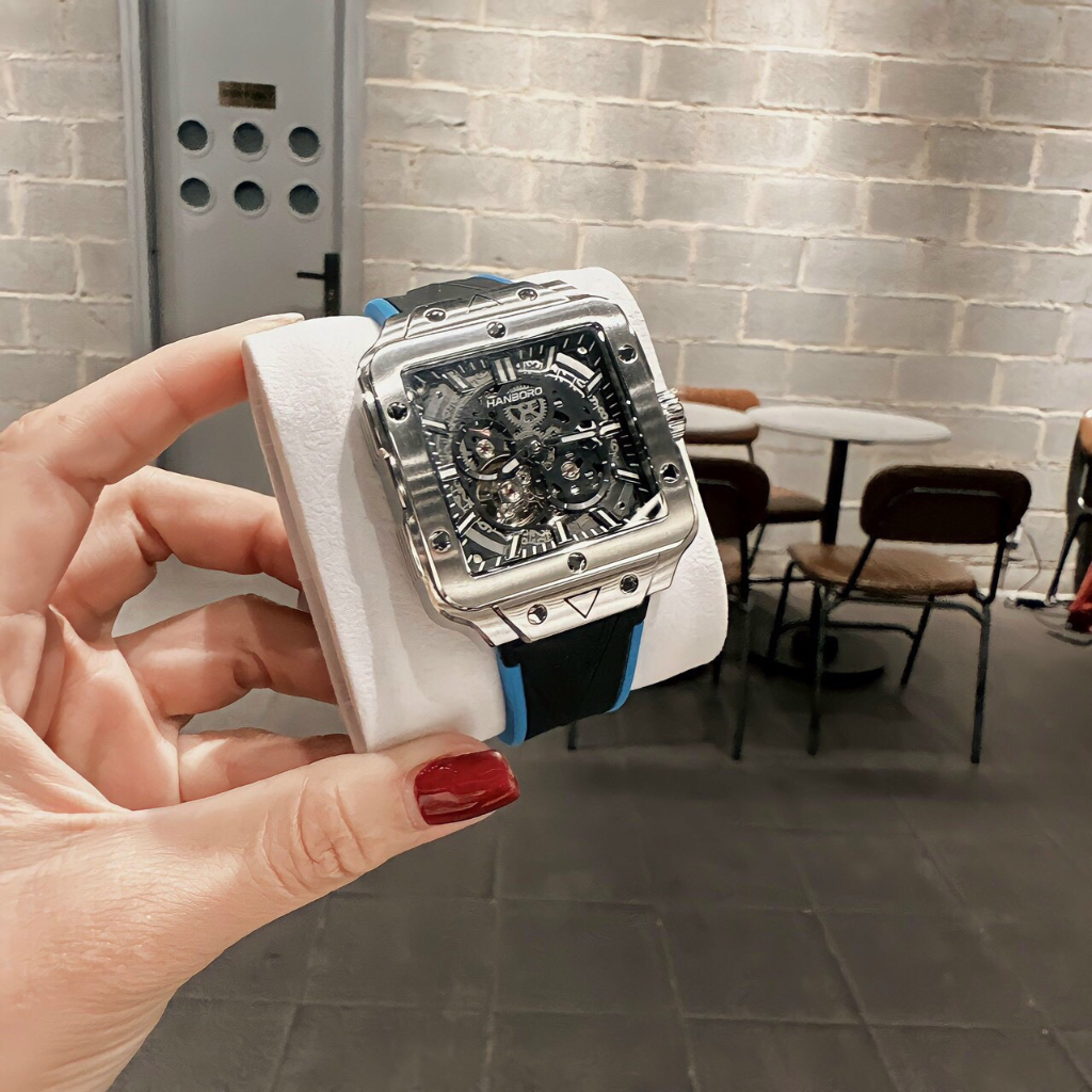 Đồng hồ nam Hanboro HBR-972 Big Bang Square Bang Unico King, Size 42mm, Authentic, Full box, Luxury Diamond Watch