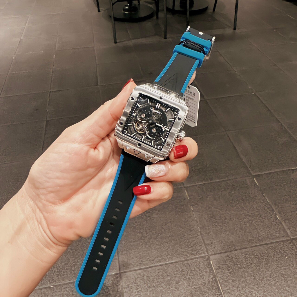 Đồng hồ nam Hanboro HBR-972 Big Bang Square Bang Unico King, Size 42mm, Authentic, Full box, Luxury Diamond Watch