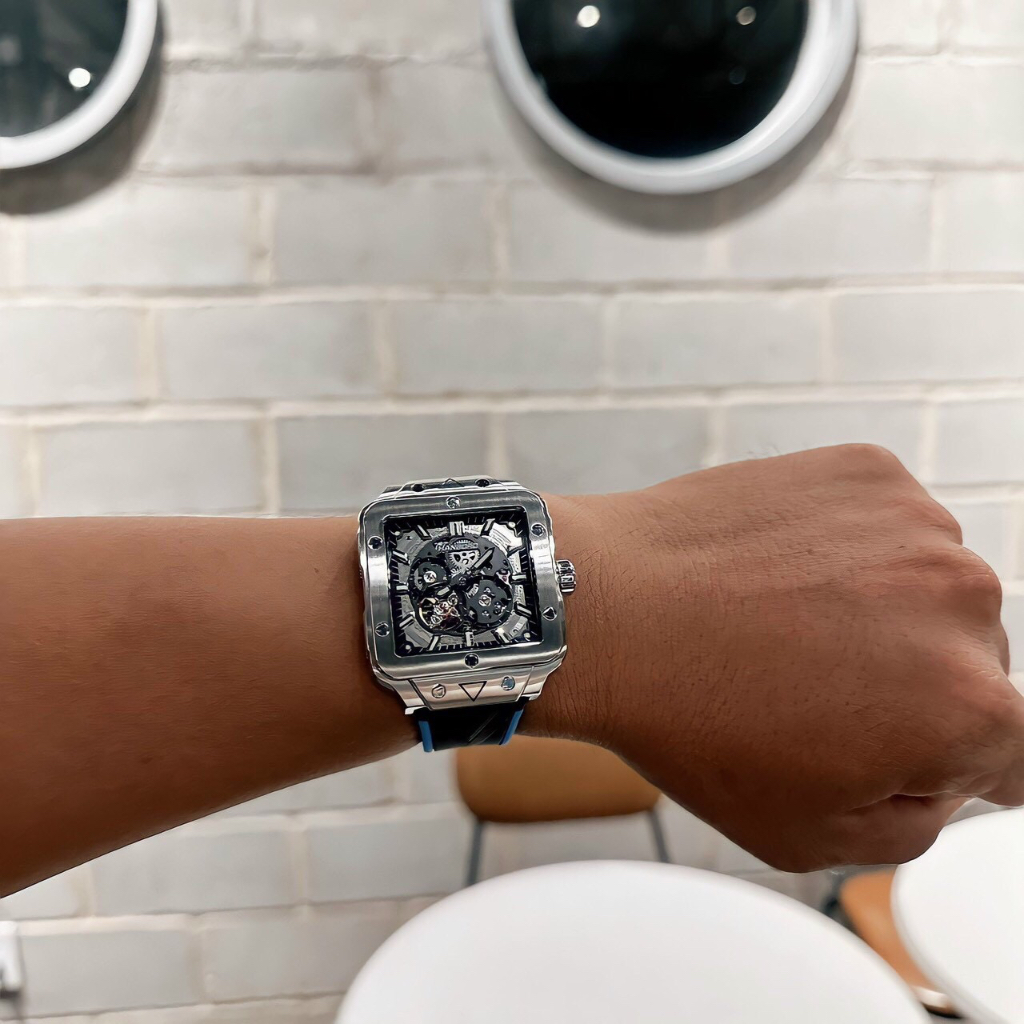 Đồng hồ nam Hanboro HBR-972 Big Bang Square Bang Unico King, Size 42mm, Authentic, Full box, Luxury Diamond Watch