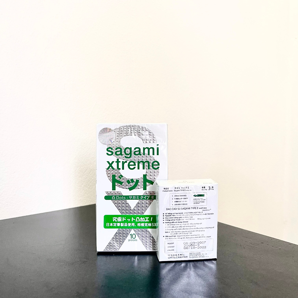 Bao Cao Su Sagami Extreme White Gân Gai Kéo Dài Thời Gian Quan Hệ Xuất Xứ Nhật Bản - Hộp 3 cái và 10 cái