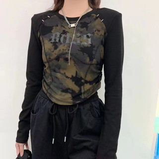 Áo thun nữ áo phông dài tay cổ tròn dáng ôm chất cotton thoáng mát in họa tiết Boss QCL1 LuciK Shop AT0099