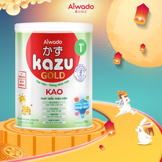Sữa bột Aiwado Kazu Kao Gold 1+ 350 gram  - Sữa mát cao lớn giúp bé Cao hơn, Thông Minh hơn và Phát Triển Toàn Diện.