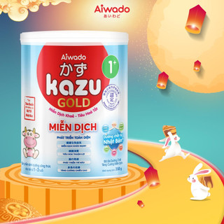 Sữa bột Aiwado Kazu Miễn Dịch Gold 1+ 350 gram  - Sữa mát miễn dịch giúp bé Miễn Dịch khỏe