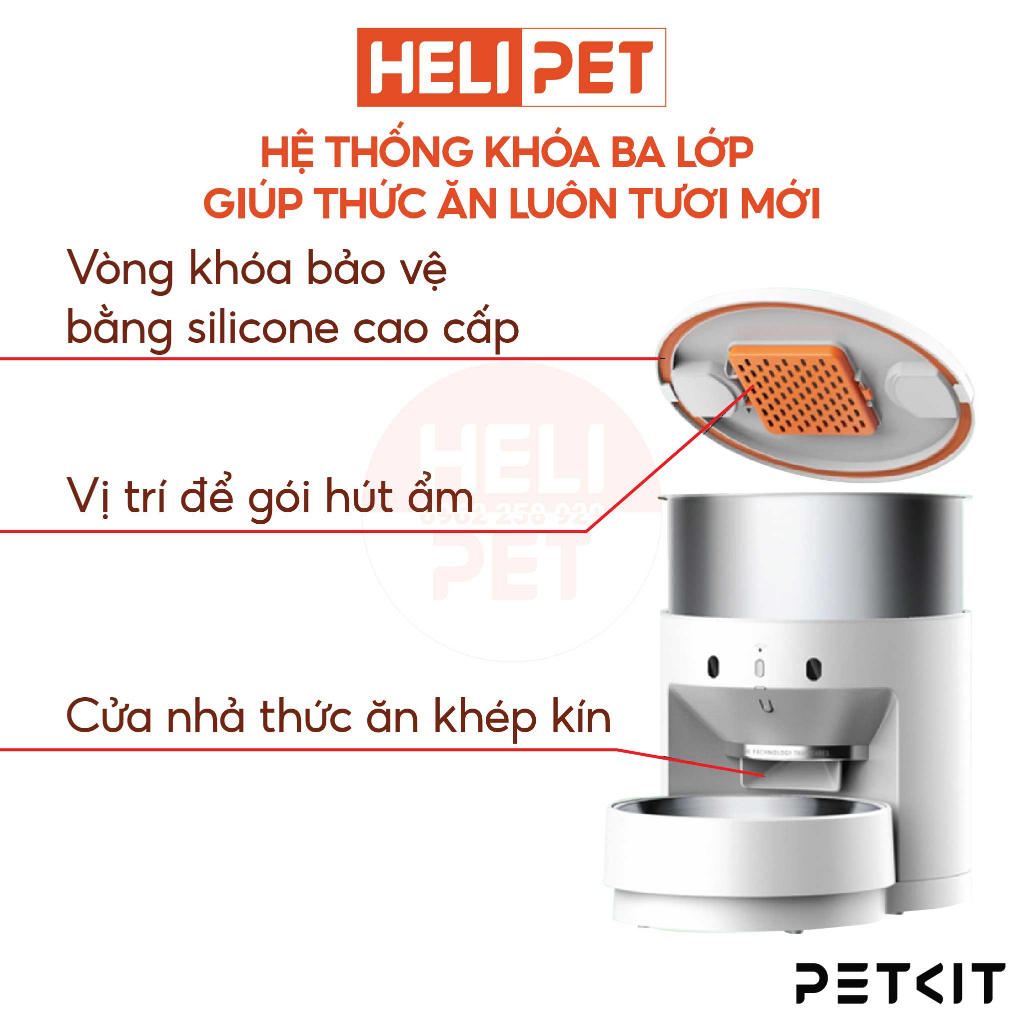 Máy Cho Mèo Ăn Tự Động PETKIT Infinity, Máy Nhả Hạt PETKIT Fresh Element 3, Máy Ăn Tự Động Có Thu Âm - HeLiPet