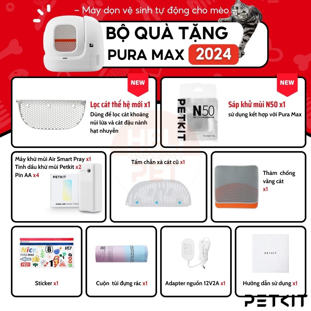 [NEW 2024] Nhà Vệ Sinh Cho Mèo Tự Động, Máy Dọn Phân Mèo Petkit Pura Max 2024