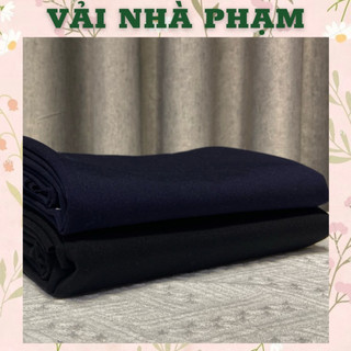 Vải kaki co giãn màu đen - vải âu phục - vải nhà phạm - khổ vải 1.5m
