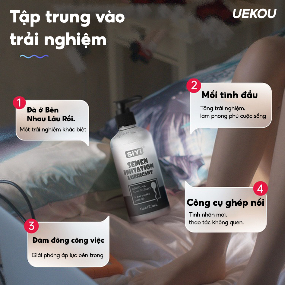💛UEKOU🖤Gel bôi trơn SiYi giúp trơn mượt, tăng cảm xúc 300ml