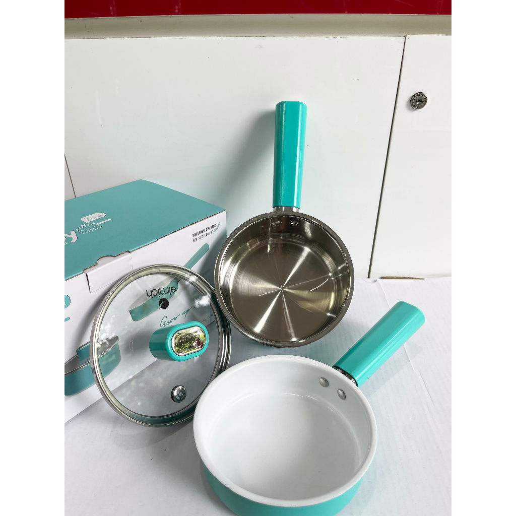 Bộ quánh chảo Inox nguyên khối an toàn cho bé Elmich Baby EL 1168OLMax Size 14cm