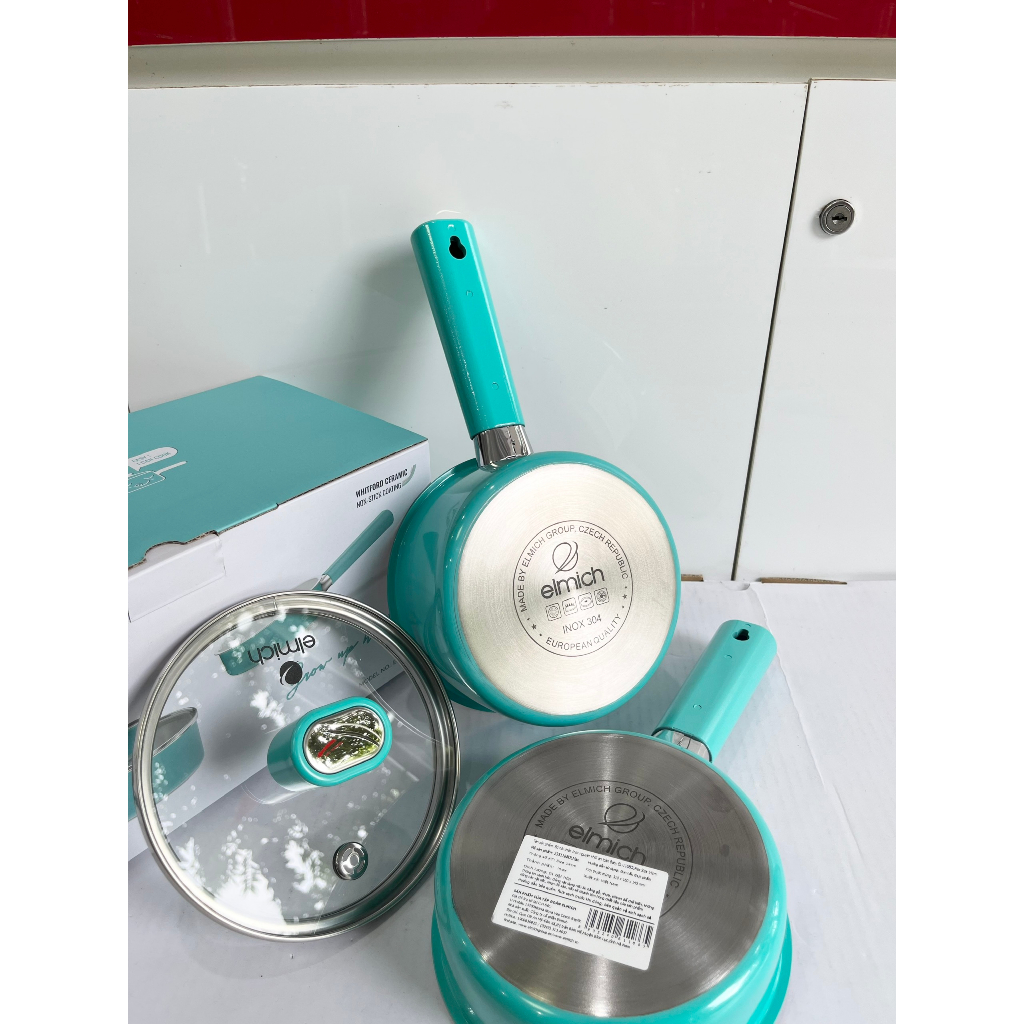 Bộ quánh chảo Inox nguyên khối an toàn cho bé Elmich Baby EL 1168OLMax Size 14cm