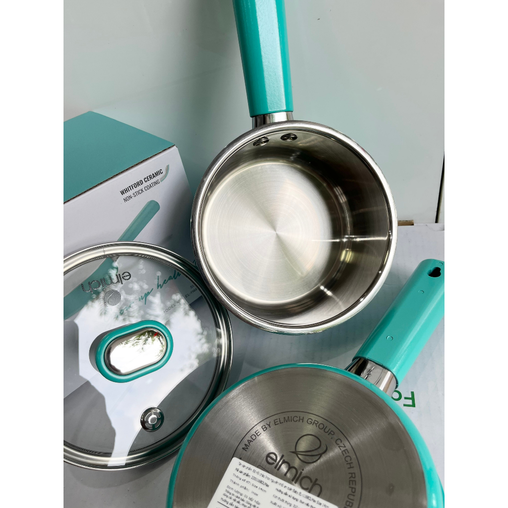 Bộ quánh chảo Inox nguyên khối an toàn cho bé Elmich Baby EL 1168OLMax Size 14cm
