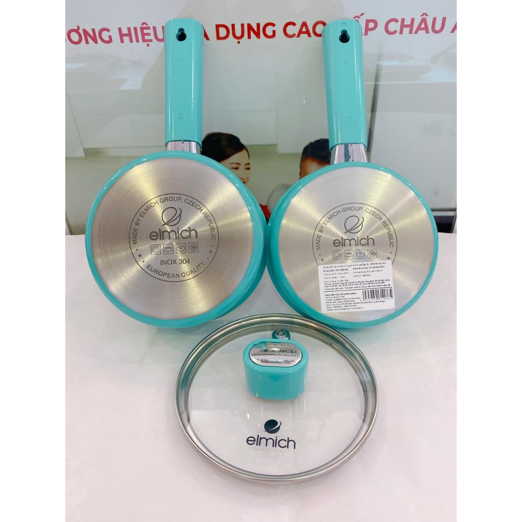 Bộ quánh chảo Inox nguyên khối an toàn cho bé Elmich Baby EL 1168OLMax Size 14cm