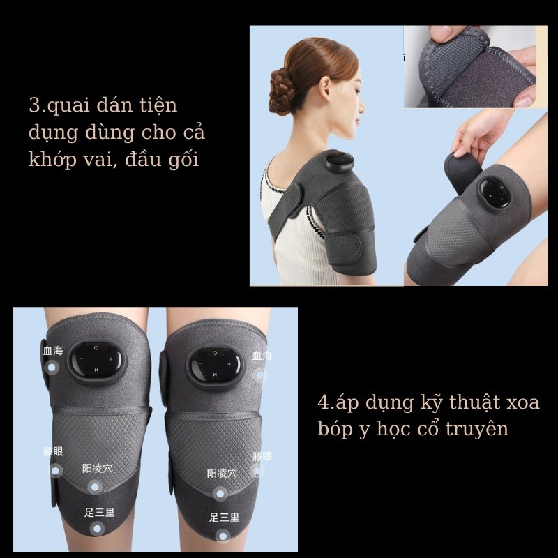 Máy Massage Đầu Gối Không Dây Thông Minh KS6910, MÁY MASSAGE ĐẦU GỐI, VAI, BẮP CHÂN, BẮP TAY, ĐÙI - MASSAGE GIẢM ĐAU MỎI