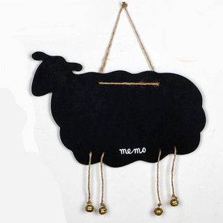 Bảng đen viết phấn memo hình cừu cute có 4 chân lục lạp trang trí quán cà phê, trang trí cửa hàng, nhà bếp siêu xinh