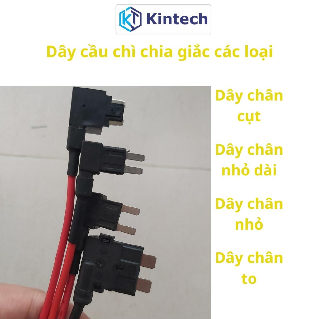 Dây cầu chì, giắc chia cầu chì đủ kích cỡ chuyên dụng cho ô tô, xe máy, xe tải Kintech