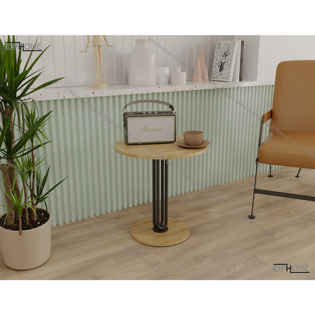 Mẫu bàn trà tròn cạnh sofa, bàn cho quán cafe, trà sữa, bàn trang trí cho phòng khách SP6806