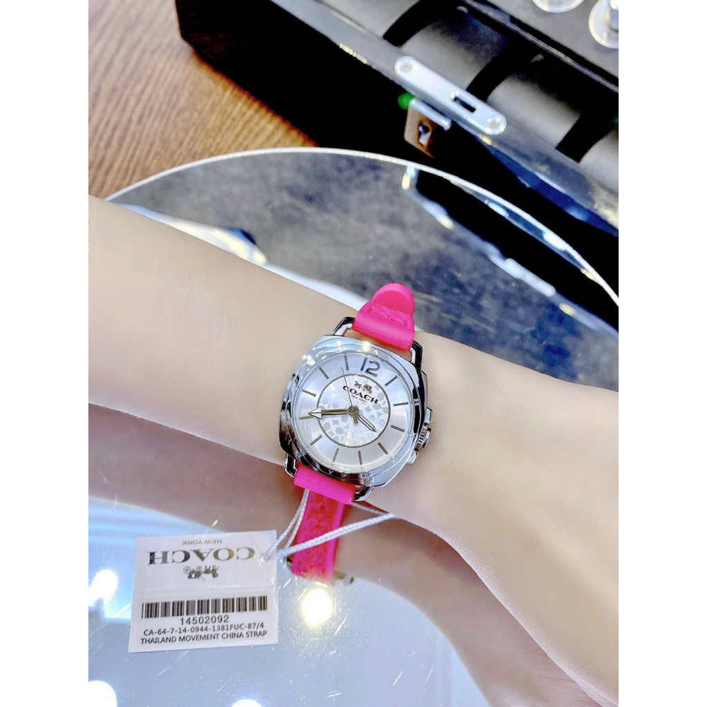 Đồng hồ nữ coach boyfriend 14502091 14502093 14502094 14502095 dây cao su , size 34mm