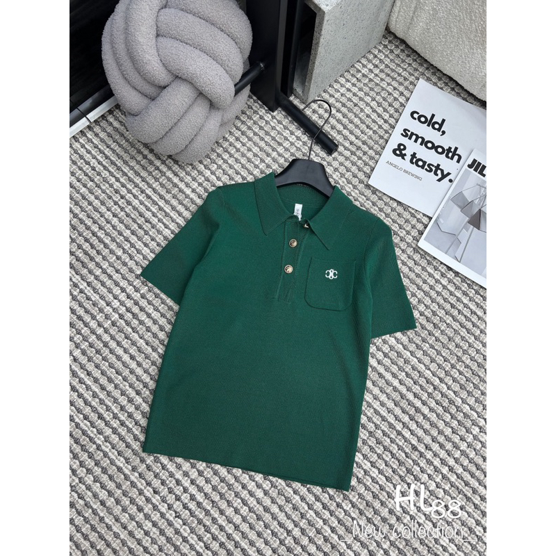 Áo polo len mtg thêu C.Line trơn QCCC
