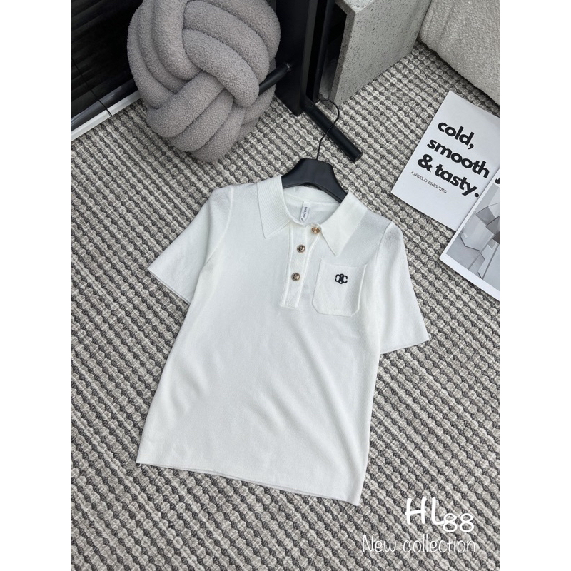 Áo polo len mtg thêu C.Line trơn QCCC