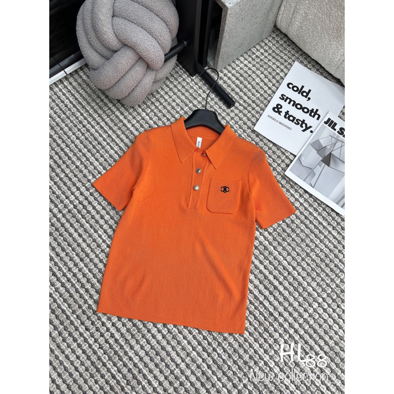 Áo polo len mtg thêu C.Line trơn QCCC