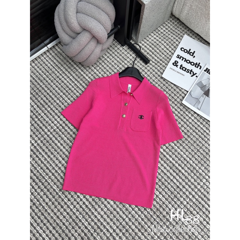 Áo polo len mtg thêu C.Line trơn QCCC