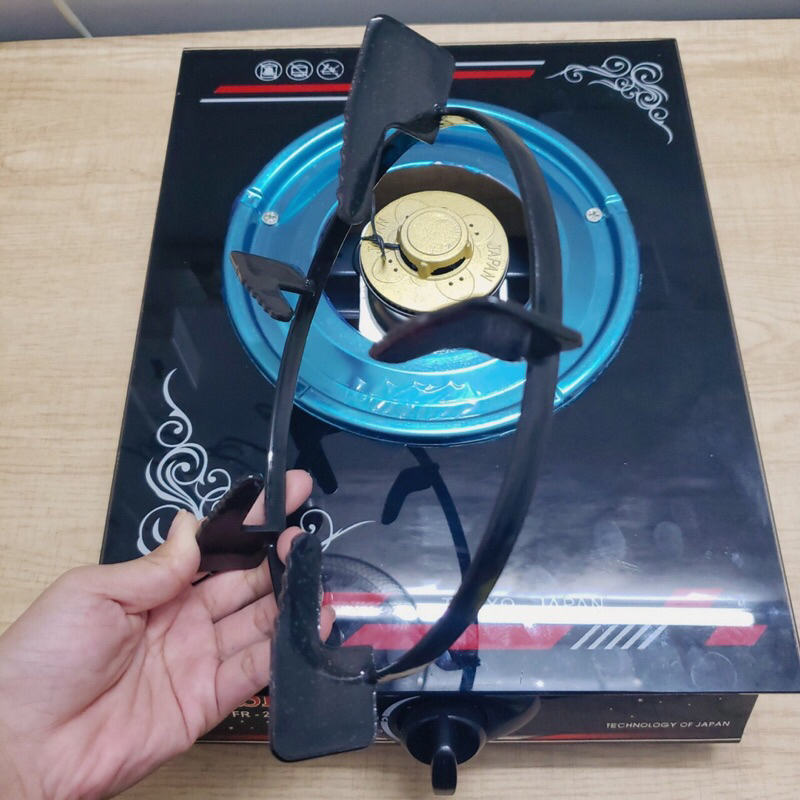 Bếp gas đơn chén nhôm Fujishi FR-268N Kính xanh/ đỏ