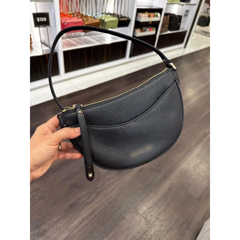 Túi M K Dover hình bán nguyệt halfmoon Size 24cm