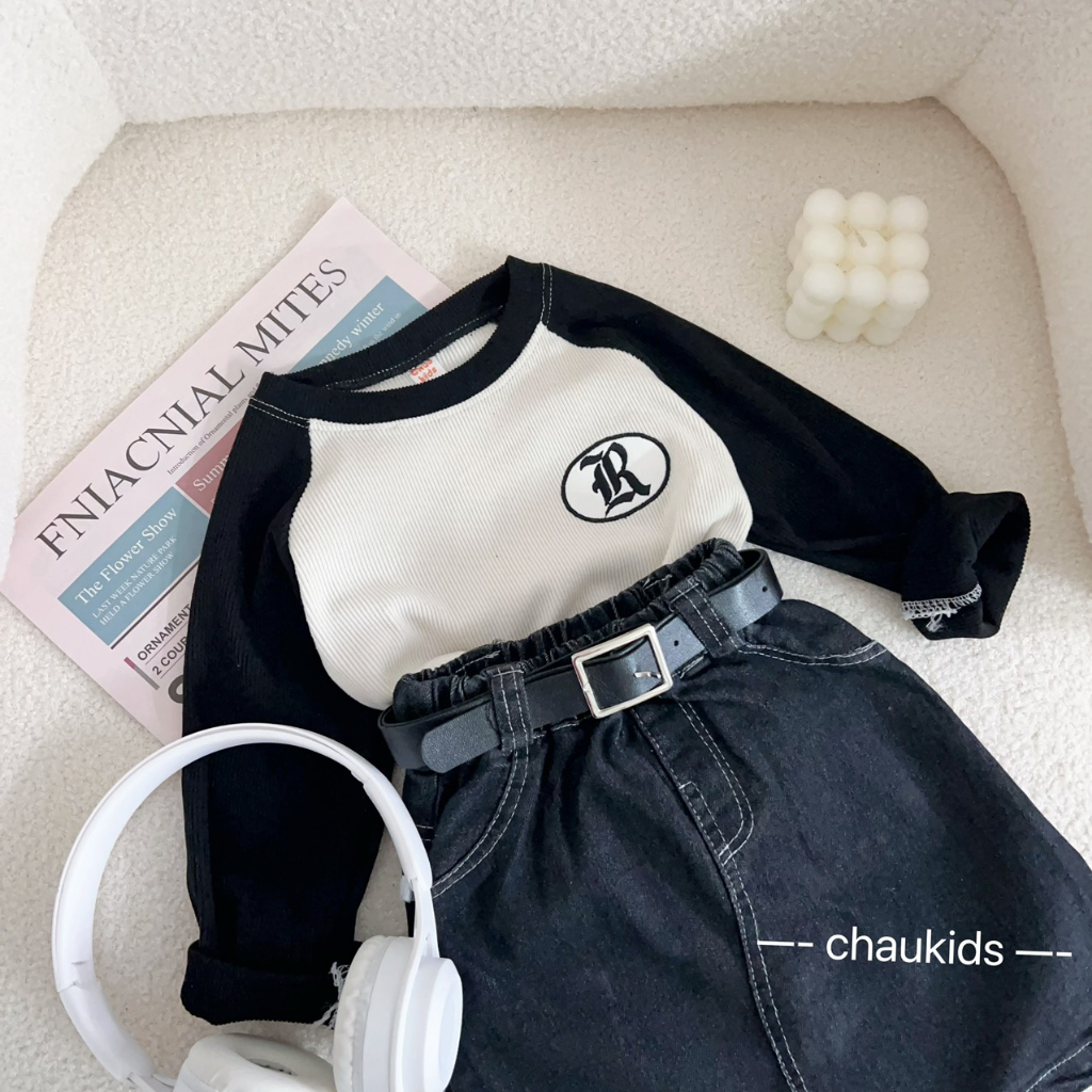 SET SET CHÂN VÁY KÈM DAI ÁO DÀI TAY CHẤT NHUNG TĂM 10-30KG