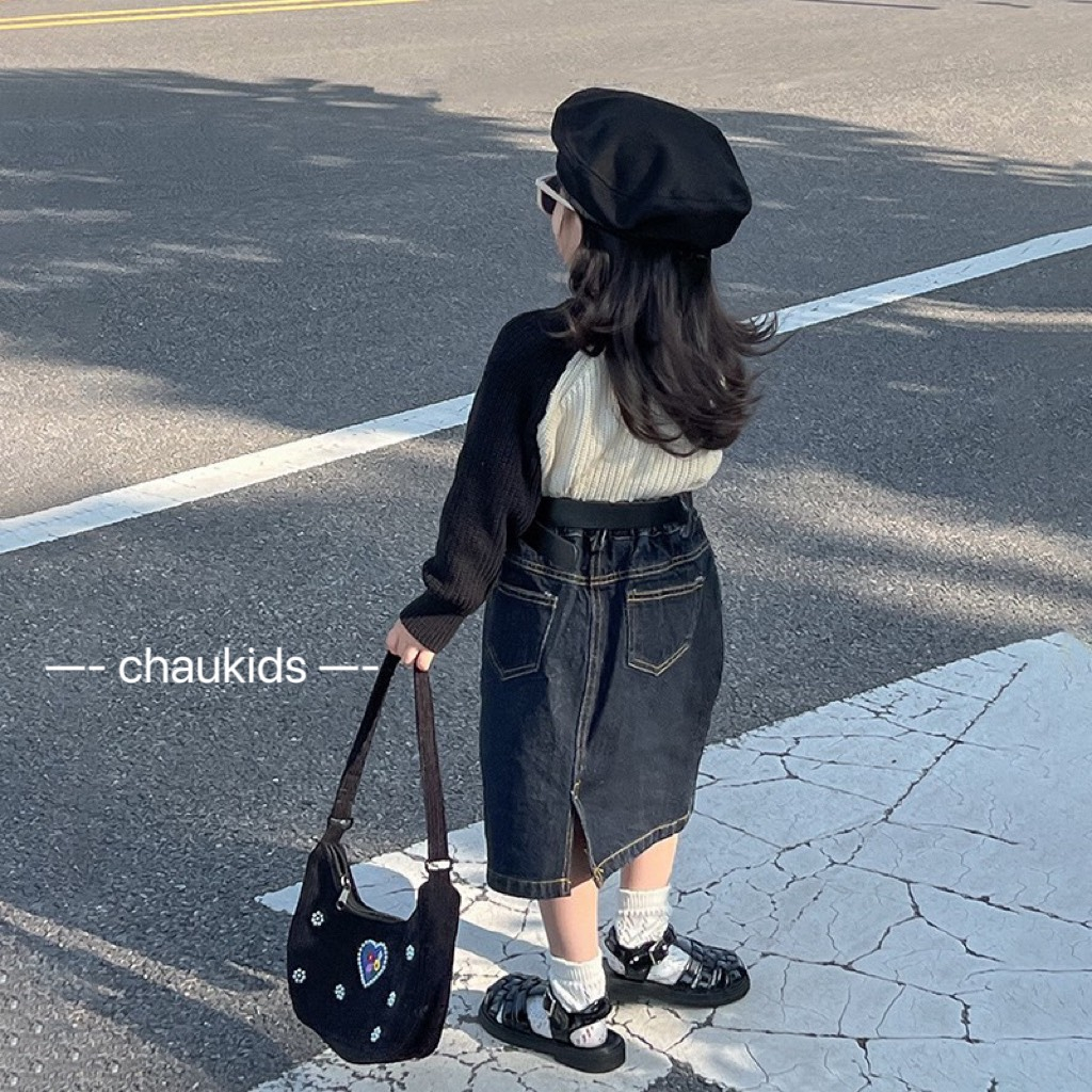 SET SET CHÂN VÁY KÈM DAI ÁO DÀI TAY CHẤT NHUNG TĂM 10-30KG