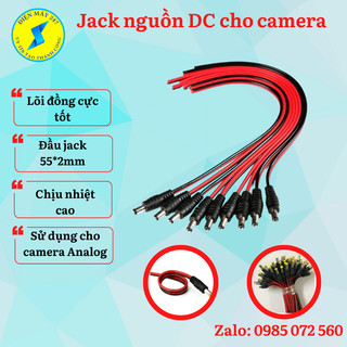 Dây nguồn DC cho camera giá rẻ - jack DC lõi đồng