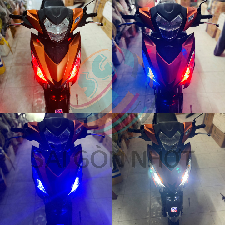 Combo Đèn LED T10 T15 gắn Xi Nhan, Demi Cho Xe máy Xe Oto Chip 4014 Siêu sáng Nhiều Màu Lựa Chọn