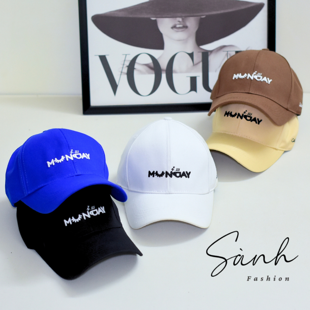 Mũ lưỡi trai thêu chữ MUNDAY Nón kết chất kaki cao cấp thời trang form unisex nam nữ-sanhfashion