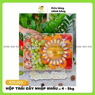 Hộp Quà Tặng Trái Cây Nhập Khẩu Cao Cấp Sài Gòn 4-5kg – Đảm bảo hàng loại 1, trái cây tươi mới