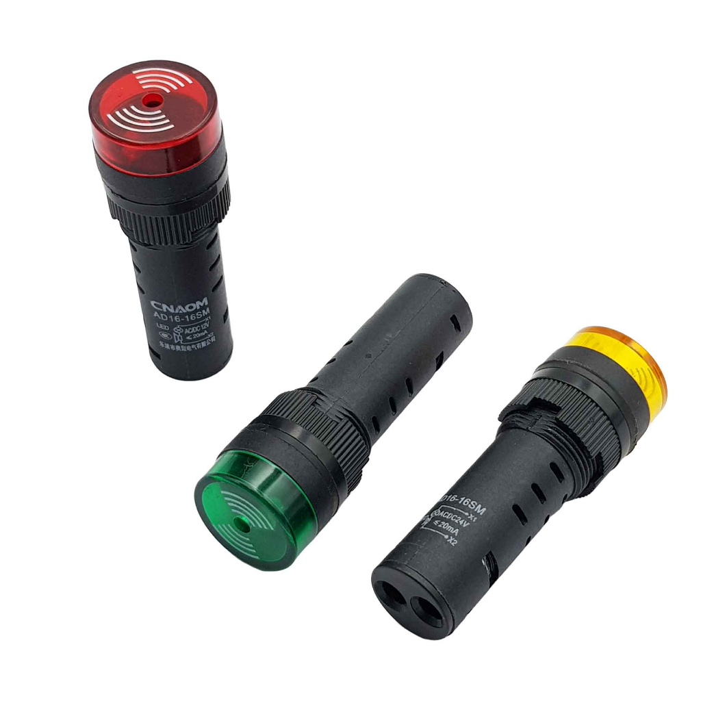 Đèn báo có còi AD16 - 16SM  12V, 24V, 220V