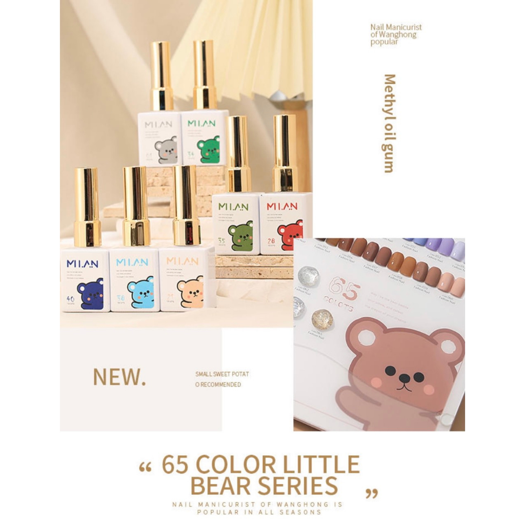 Set sơn gel MI.AN 65 màu , bảng màu ,base ,top  - Sushi nail mi
