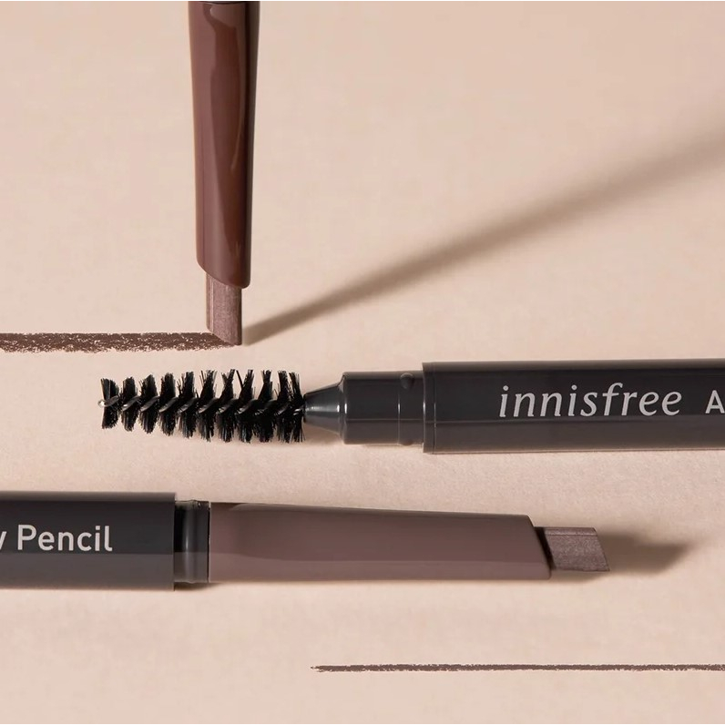 Chì Kẻ Mày Ngang Mảnh, Lâu Trôi Innisfree Auto Eyebrow Pencil 0.3g