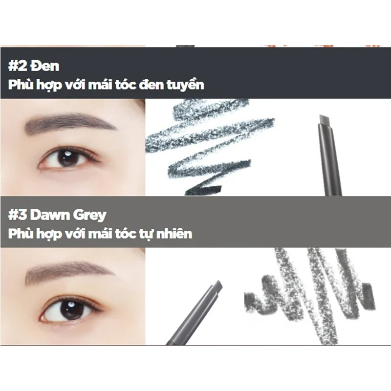 Chì Kẻ Mày Ngang Mảnh, Lâu Trôi Innisfree Auto Eyebrow Pencil 0.3g