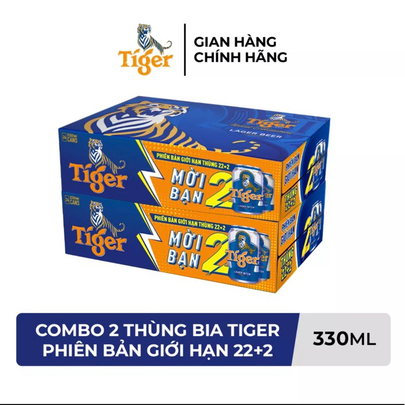 Ship hoả tốc quận 11 Bia Tiger nâu phiên bản giới hạn Mẫu xuân 22+2