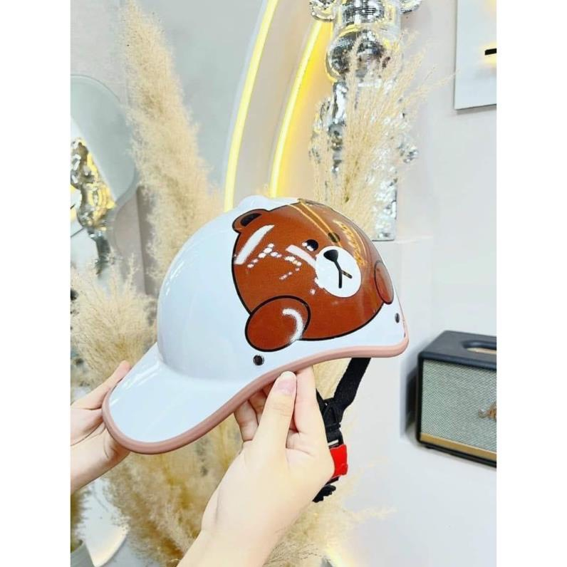 Mũ Bảo Hiểm Nửa Đầu 1/2 Nhiều Tem Siêu HOT, Mũ gấu dâu - Hàng Cao Cấp HÀNG CHẤT LƯỢNG CAO NAM NỮ