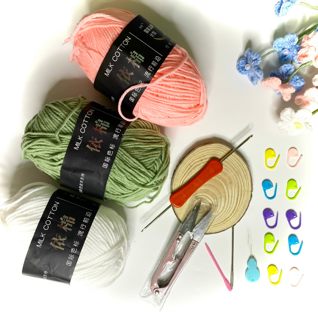 Combo Móc Len Cơ Bản Cho Người Mới Bắt Đầu+ Kèm Video Hướng Dẫn Chi Tiết