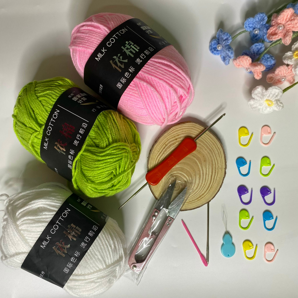 Combo Móc Len Cơ Bản Cho Người Mới Bắt Đầu+ Kèm Video Hướng Dẫn Chi Tiết